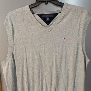 Tommy Hilfiger Gray V-Neck Sweater